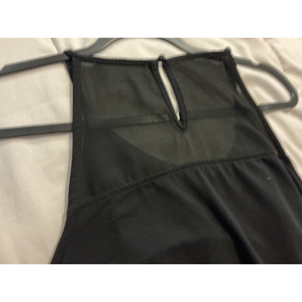 Lane Bryant Black Sequin Floral Lace Halter Top Mesh Keyhole Plus Size 18/20 - Picture 7 of 8